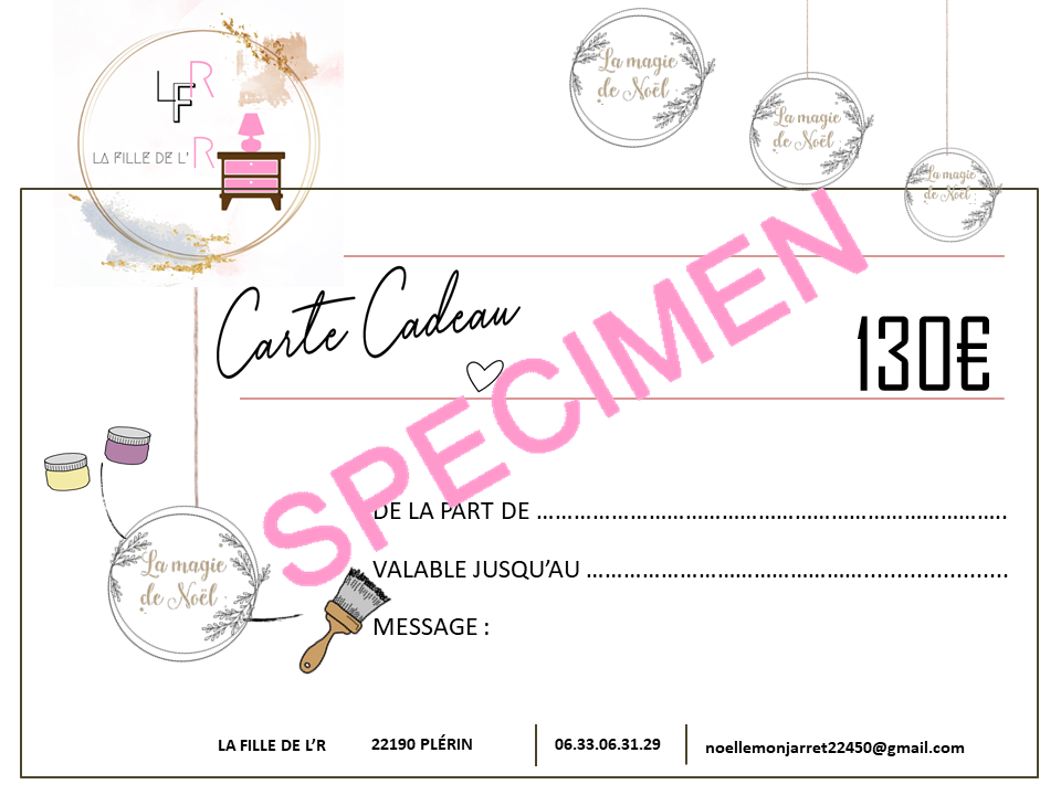 carte cadeau 130€ atelier découverte toutes occasions noël anniversaire fête des mères fêtes des grands mères fêtes des pères atelier enfants la fille de l'R carte cadeau 130€ atelier découverte toutes occasions noël anniversaire fête des mères fêtes des grands mères fêtes des pères atelier enfants la fille de l'R